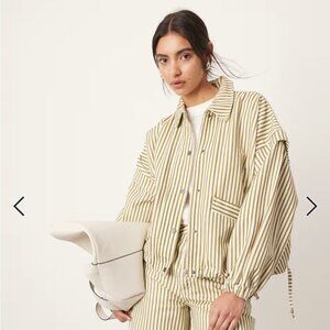 ASOS EDITION denim striped bomber jacket *BRAND NEW WITH TAGS*